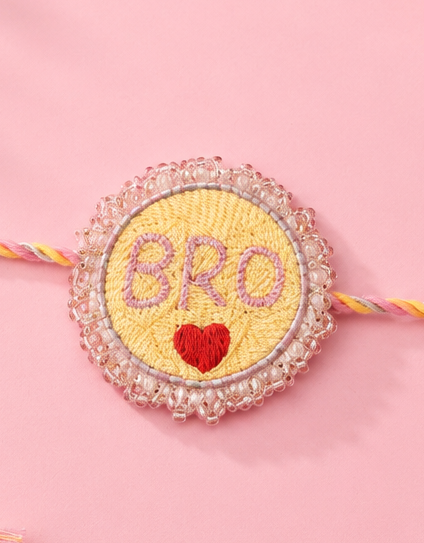 Bro Yellow Handmade Brother Rakhi