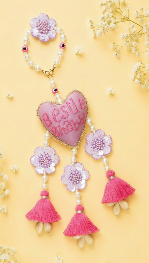 Elegant Bhabhi Rakhi online with handcrafted designer details
