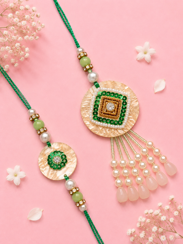 Assorted Mop Rakhi Pair Set