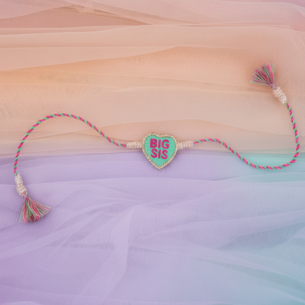 Big sis heart shape rakhi 2