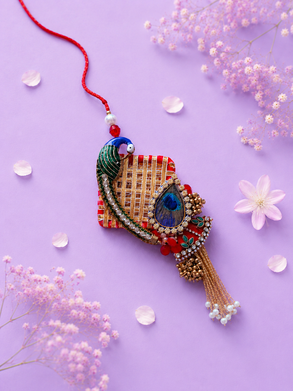 Royal peacock Designer Lumba Rakhi