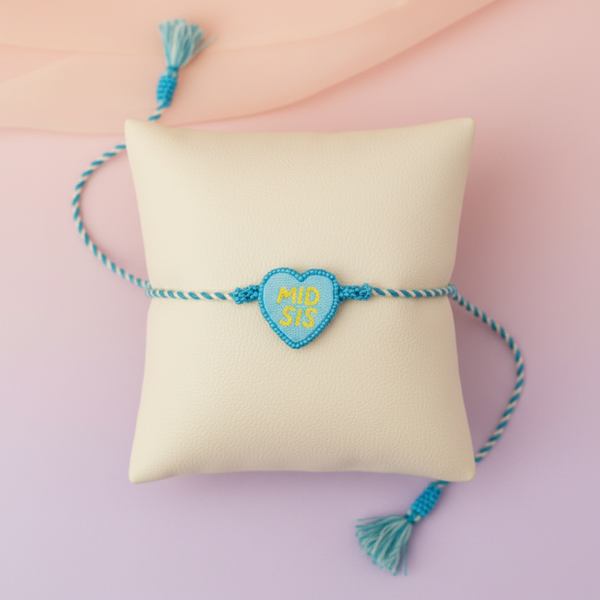 Mid Sis heart shape rakhi