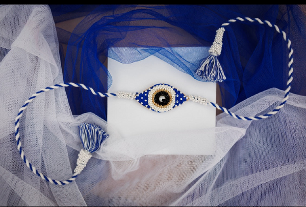 Evil Eye blue white bhai rakhi