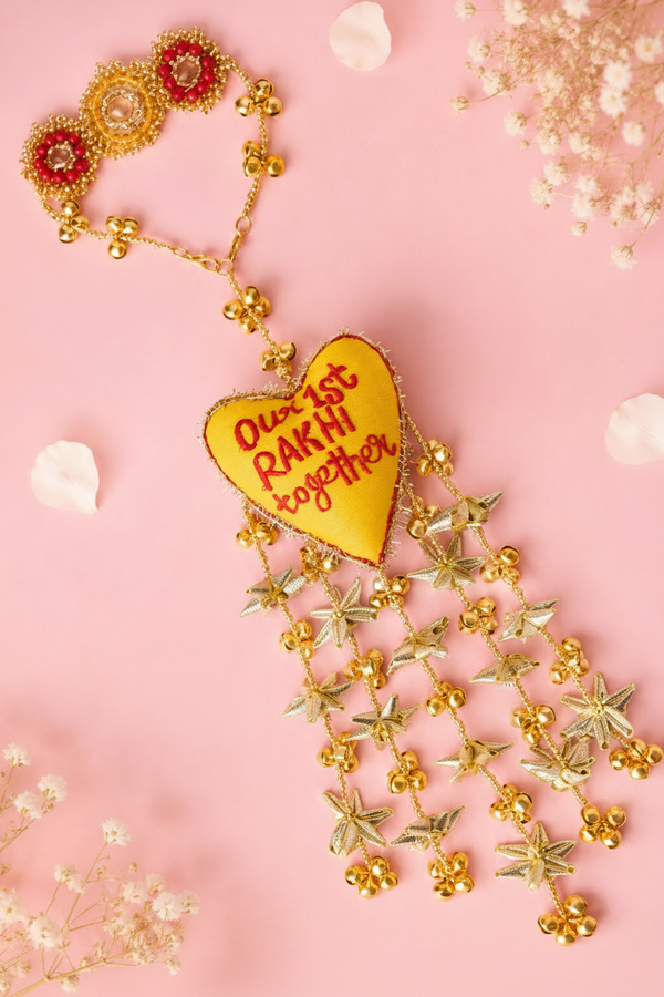 Elegant Bhabhi Rakhi online with handcrafted designer details