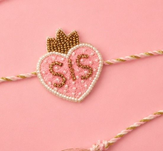 SIS Pink Handmade Sister Rakhi