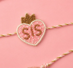 SIS Pink Handmade Sister Rakhi