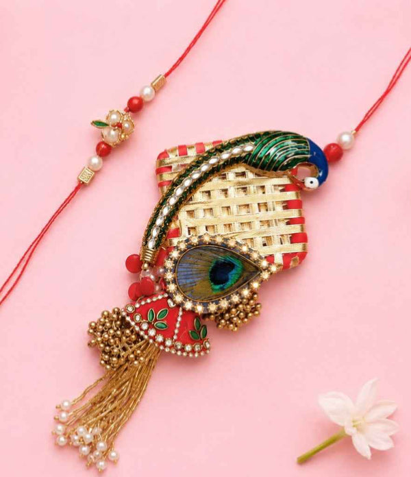 Royal peacock Designer Lumba Rakhi