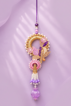 Purple Flower Rakhi Pair Set