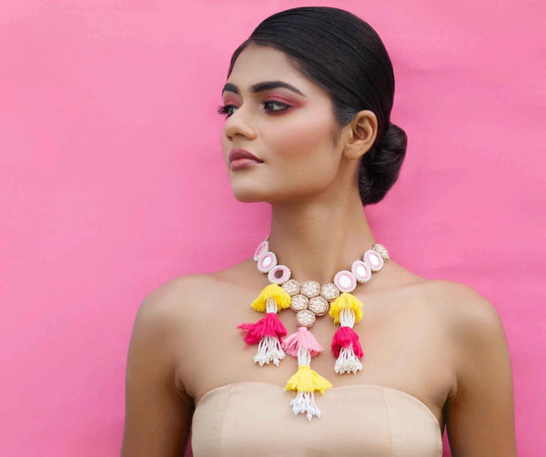 Dhanwat Necklace Earring Tikka