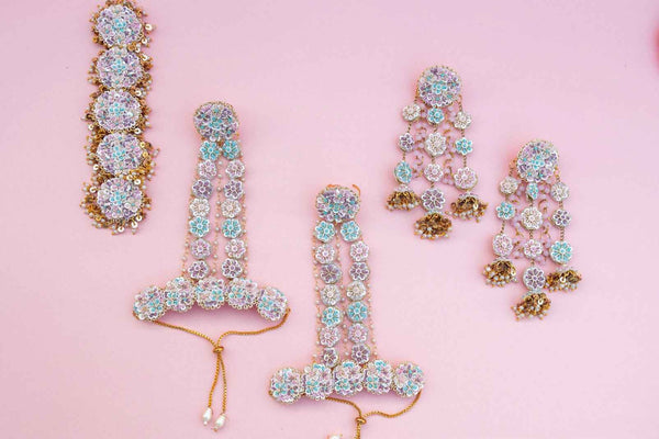Ndira Devi Necklace Earring Tikka