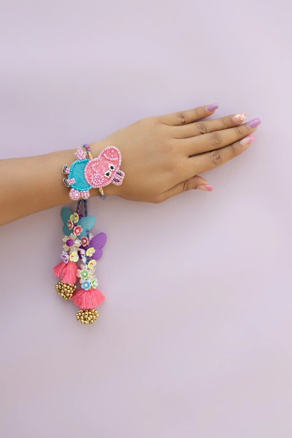 kid's Pegga pig Lumba Beaded bulk Rakhi lumba