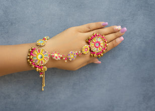 multicolor Beaded  single layer haathful