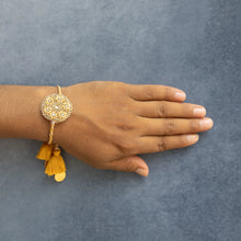 Bhai Cream Yellow Beaded Rakhi