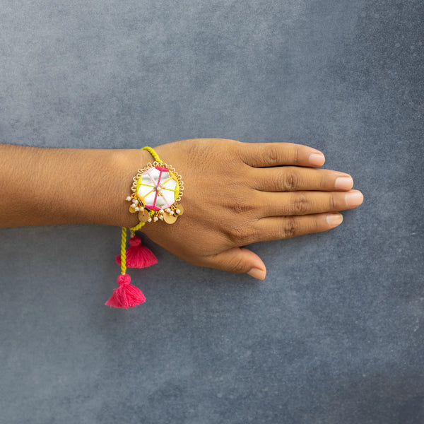 Bhai Multicolor Mirror Rakhi