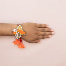 Bhai Yellow Flower Beaded Rakhi