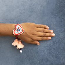 Bhai Multicolor Heart Beaded Rakhi