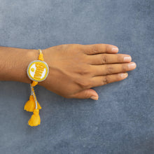 Bhai Yellow Beaded Rakhi