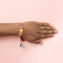 Bhai Muticolor Flower Beaded Rakhi