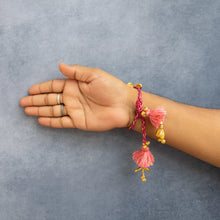 Bhai Red Golden Beaded Rakhi