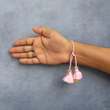 Bhai Pink Orange Beaded Rakhi