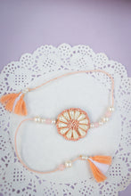 Bhai Pink White Flower Beaded Rakhi