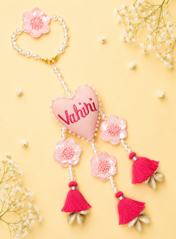 Bridal-inspired Lumba Rakhi with elegant detailing