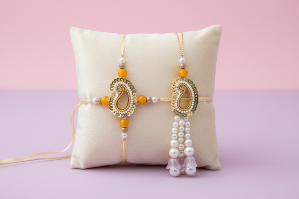 Paisley pastel  Yellow Pair Set