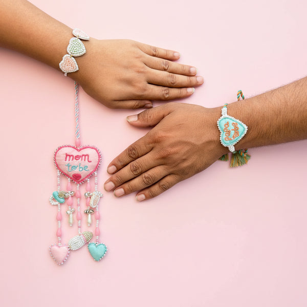 Mom to be Papa to be Rakhi Set