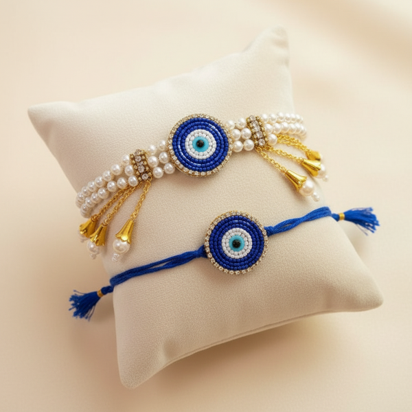 Evil eye set (bhai+bhabhi rakhi)