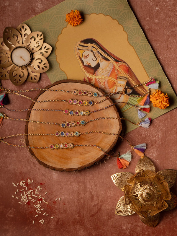 Bhai Colorful Flower Rakhi