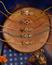 Bhai Three blue Flower Rakhi