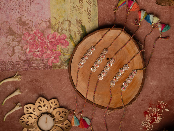 Bhai multicolor Flower Bulk Rakhi