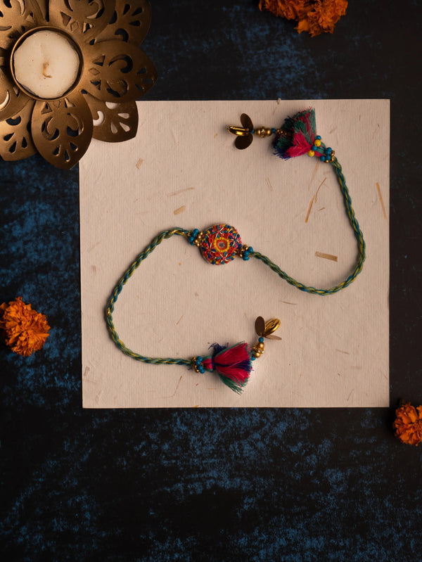 Bhai Multicolor Beaded Rakhi