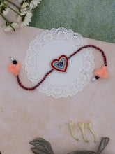 Bhai Multicolor Heart Beaded Rakhi