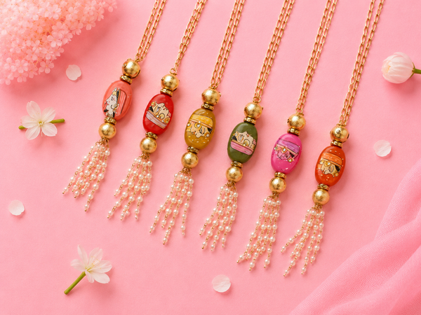 Royal Pearl Tassel Designer Rakhi
