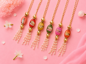 Royal Pearl Tassel Designer Rakhi
