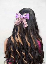 Bhakti Embellished Crystal Hair Bow Barrett Clip (1 pcs)