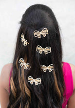 Bani Embellished Crystal Hair Bow Barrett Clip (Set of  6)