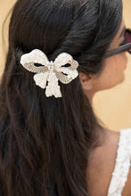 Charul Embellished Crystal Hair Bow Barrett Clip (Set of 2)