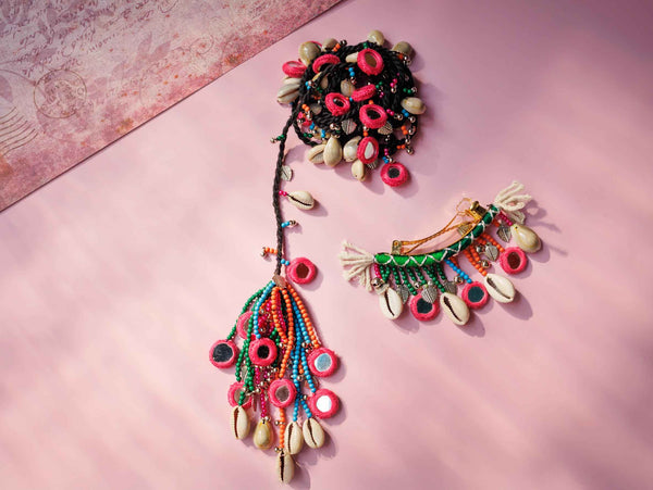 Sanjana Hair Braids Hair Accessories  (1 Hairclip & 1 Pc of Paranda)