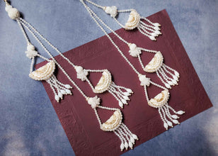 Sonali Hair Braids Hair Accessories (Pair-of-Tashell-1-moti-string)