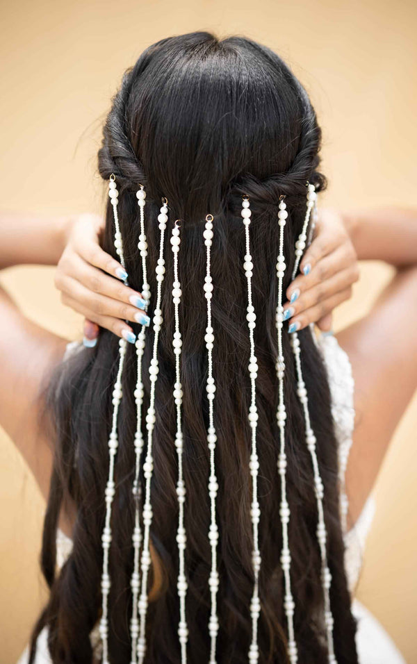 Priti Hair Strings Hair Accessories (set of 9)