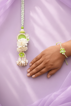 Flower pastel  Green Rakhi Pair Set