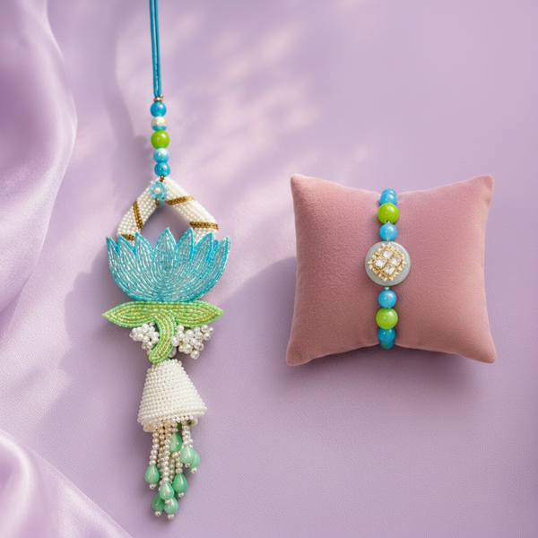 Blue lotus pearl Lumba Set