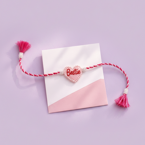 Bestie heart shape rakhi