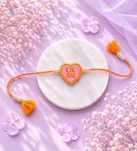 Little sis heart shape rakhi