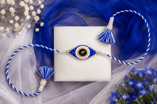 Evil Eye blue white bhai rakhi