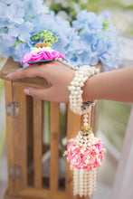 Tulip Handcrafted best seller double Jhumka Earrings with Earchain,tikka,choker Necklaces, shop-by-style, shop-by-vibe and Haathful with kaleeras