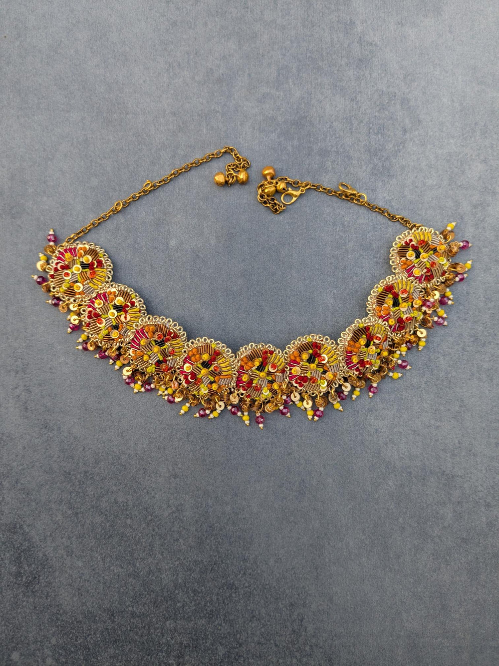 Situ (necklace+jhumka earrings+tikka+bracklet)