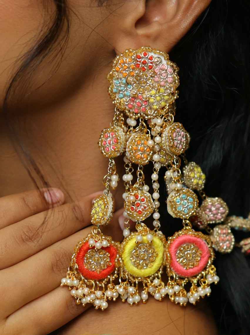 Niharika Earrings Necklace Tikka